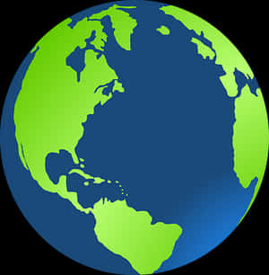 Stylized Vector Globe Americas PNG image with transparent background