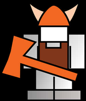 Stylized Viking Logo PNG image with transparent background