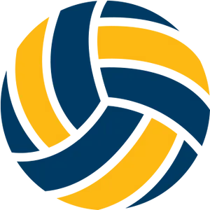 Stylized Volleyball Logo Design PNG Image