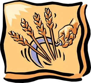 Stylized Wheat Sheaf Vector PNG Image