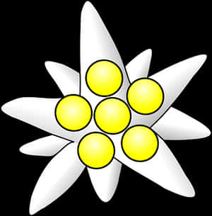 Stylized White Flower Graphic PNG image with transparent background