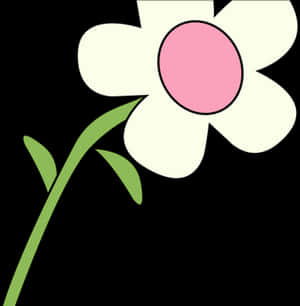 Stylized White Flower Illustration PNG image with transparent background
