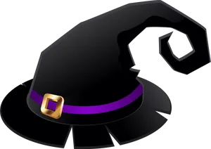 Stylized Witch Hat Illustration PNG Image