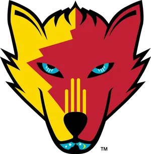 Stylized Wolf Head Graphic PNG Image