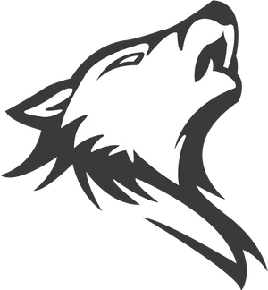 Stylized Wolf Head Logo PNG Image