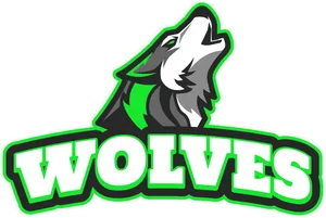 Stylized Wolf Team Logo PNG Image