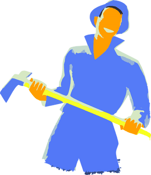 Farmer Holding Axe Svg Clip Arts - Man With Axe Png, Transparent Png PNG image with transparent background