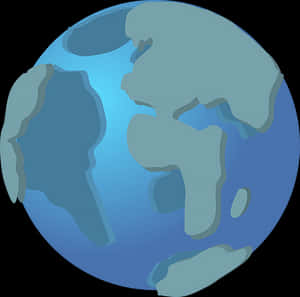 Stylized World Globe Illustration PNG image with transparent background