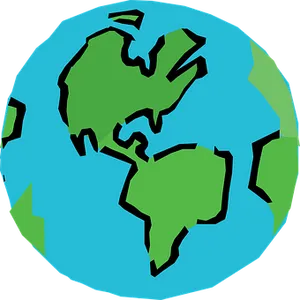 Stylized World Map Graphic PNG Image