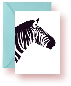 Stylized Zebra Profile PNG Image