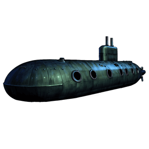 Submarine Illustration PNG 05252024 PNG with transparent background