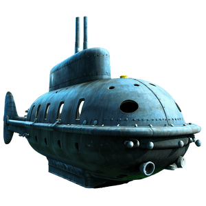 Submarine in Ocean Depth PNG qyd PNG