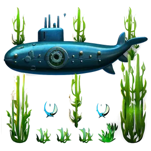 Submarine Underwater Scene Png 35 PNG Image