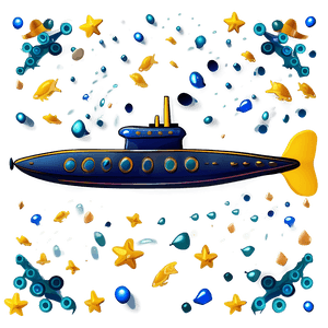 Submarine Underwater Scene PNG xsd12 PNG with transparent background