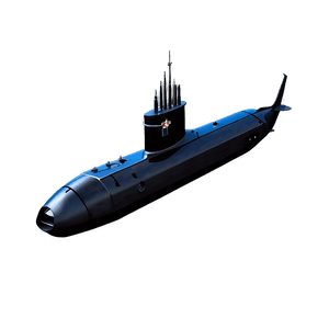 Submarine with Periscope PNG rhu35 PNG with transparent background
