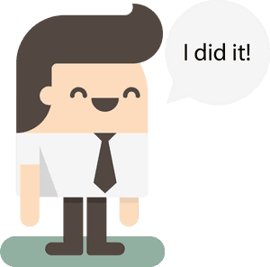 Successful Cartoon Businessman PNG image with transparent background