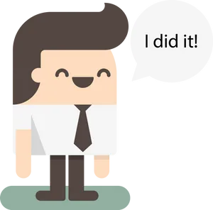 Successful Cartoon Businessman PNG Image