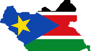 South Sudan Flag In The Shape Of The Country - South Sudan Country Flag, HD Png Download PNG image with transparent background