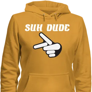 Suh Dude Hoodie Mustard Yellow PNG Image