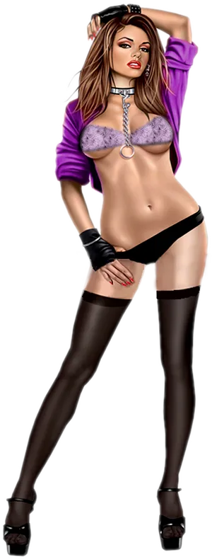 Sultry_ Pinup_ Model_ Pose PNG Image