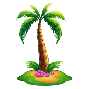 Summer Cartoon Palm Tree PNG vpp PNG