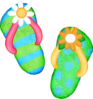 Summer Flip Flops Clipart PNG Image