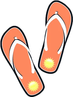 Summer Flip Flops Illustration.png PNG Image