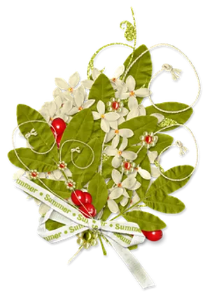 Summer Floral Arrangement PNG Image