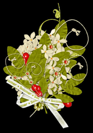 Summer Floral Arrangement PNG image with transparent background