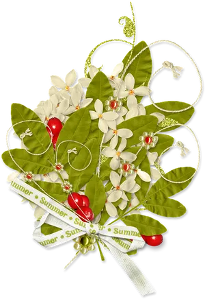 Summer Floral Arrangement PNG Image