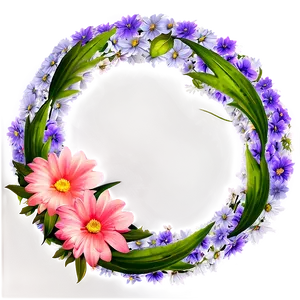 Summer Flower Circle Png Wkl18 PNG Image