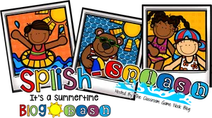 Summer Fun Blog Bash Cartoon PNG Image