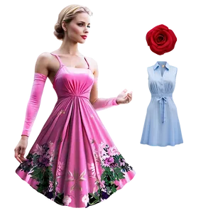 Summer Pink Dress Png 11 PNG Image