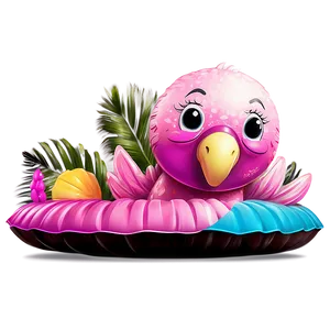 Summer Vibes Flamingo Float Png 13 PNG Image