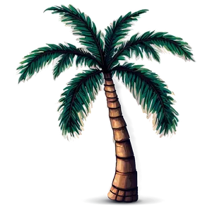 Summer Vibes Palm Tree Png Uji PNG Image