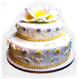 Summer Wedding Cake Png Sqn PNG Image