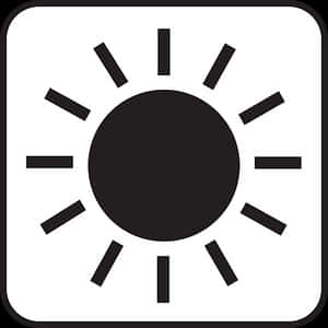 Sun Icon Simple Blackand White PNG with transparent background