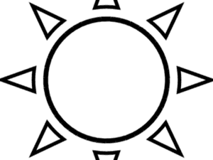 Sun Symbol Graphic PNG image with transparent background
