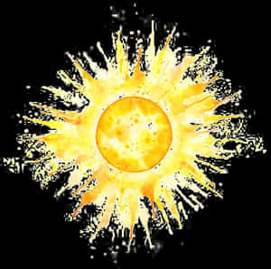 #sun #watercolor #summer #freetoedit #splatter #overlay - Watercolor Sun Tattoo, HD Png Download PNG image with transparent background