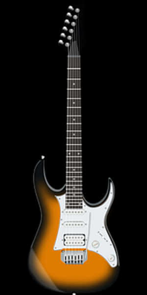 Sunburst Electric Guitar PNG image with transparent background