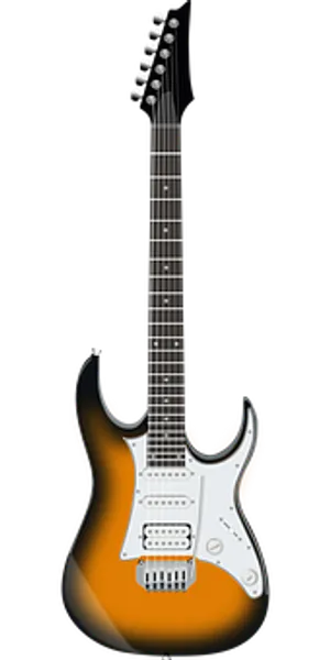 Sunburst Electric Guitar PNG Image