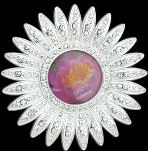 Sunburst Flower Jewel Design PNG image with transparent background