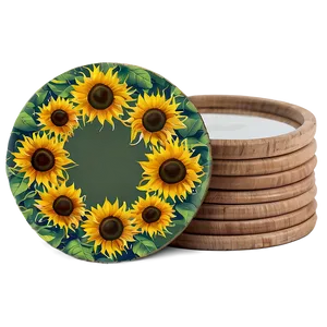 Sunflower Garden Coaster Png Yil PNG Image