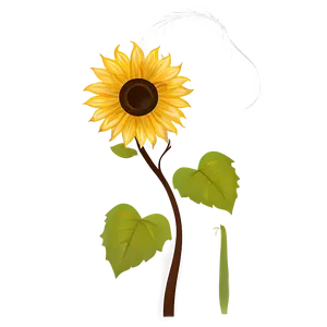 Sunflower Silhouette Transparent Png Ffs40 PNG Image