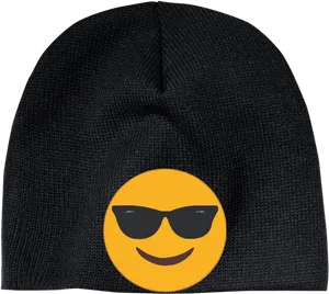 Sunglasses Emoji Beanie Hat PNG Image