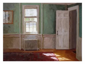 Sunlit Vintage Room Painting PNG Image