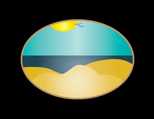 Sunny Beach Vector Illustration PNG image with transparent background