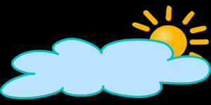 Sunny Cloud Cartoon PNG image with transparent background