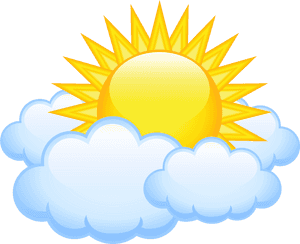 Sun With Clouds Clipart, HD Png Download PNG image with transparent background