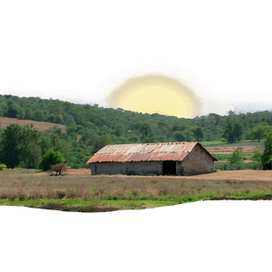 Sunny Countryside View PNG gex PNG